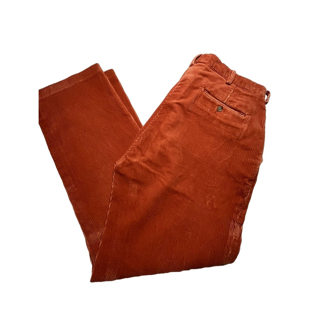 VTG Pants Polo By Ralph Lauren Corduroy Velvet Orange Size 36/32